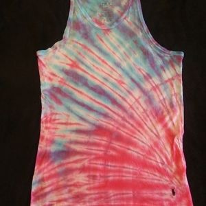 Womens handmade tie dye tank top